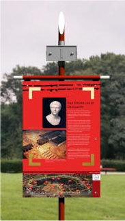 Ein Schild des arch&auml;ologischen Lehrpfads